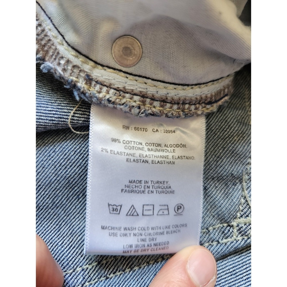 Pilcro 28 Slim Boyfriend Jeans Star‎ Embroidered Sequin Anthropologie Boho Y2K - Picture 4 of 8
